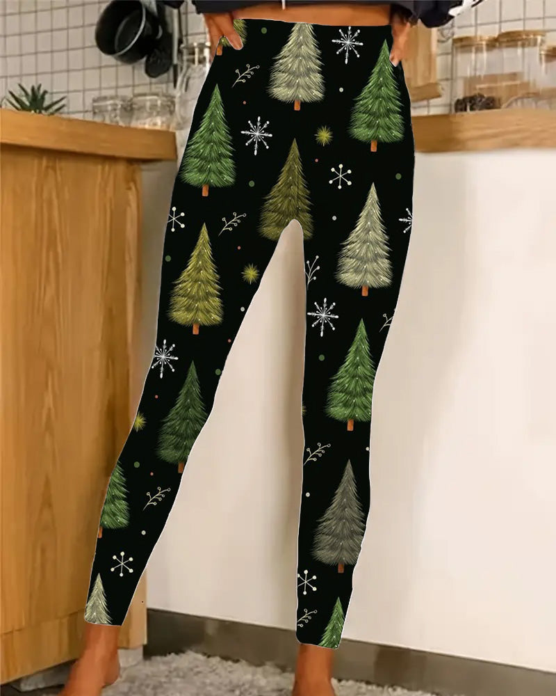 Women's Christmas Style Print Leggings