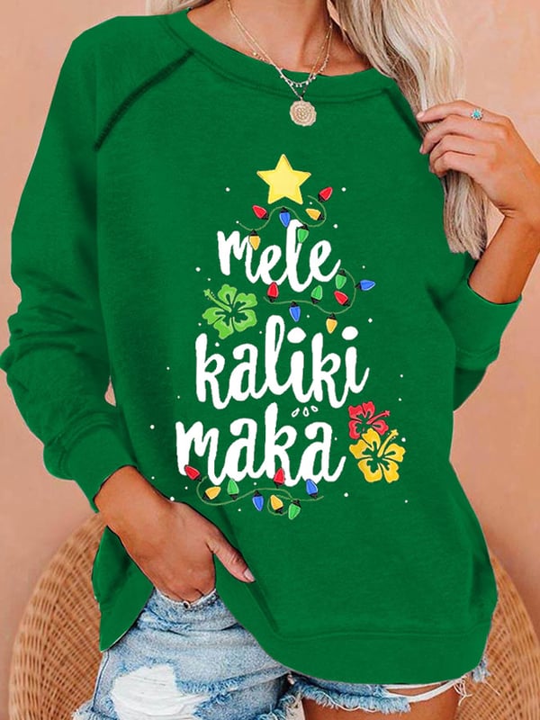 Women'S Christmas Print Casual Sweatshirt