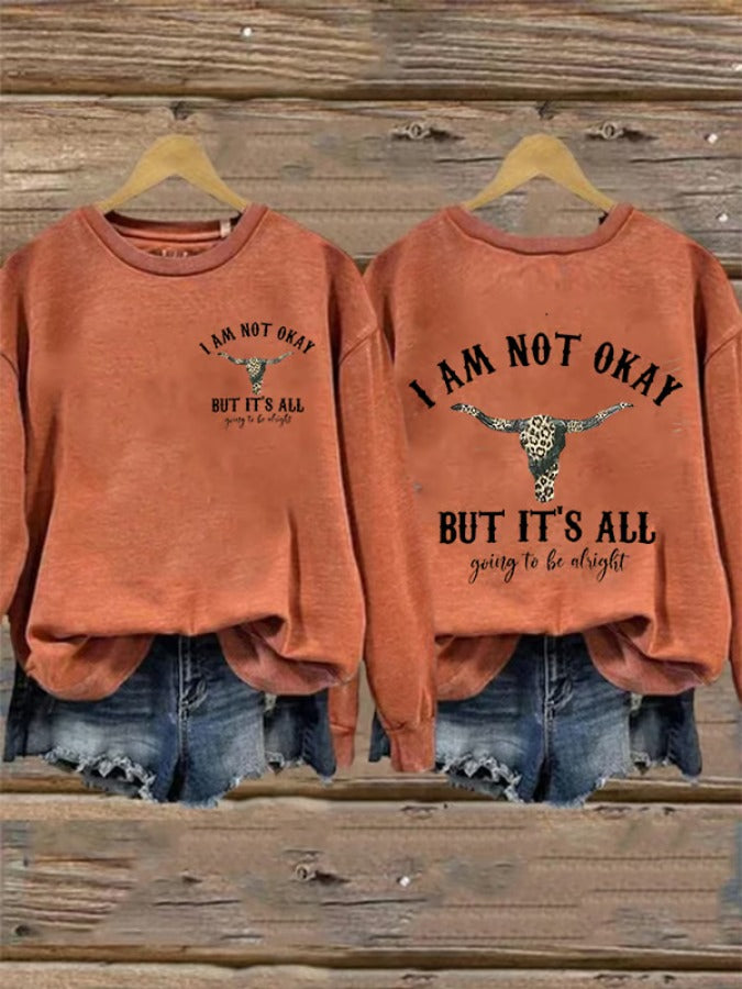 Women's Country Music Print casual Sweatshirt