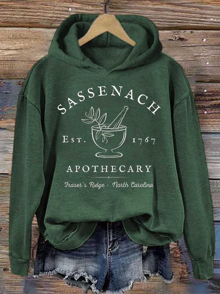 Historical Tv Show Inspired Print Vintage Hooded Sweatshirt