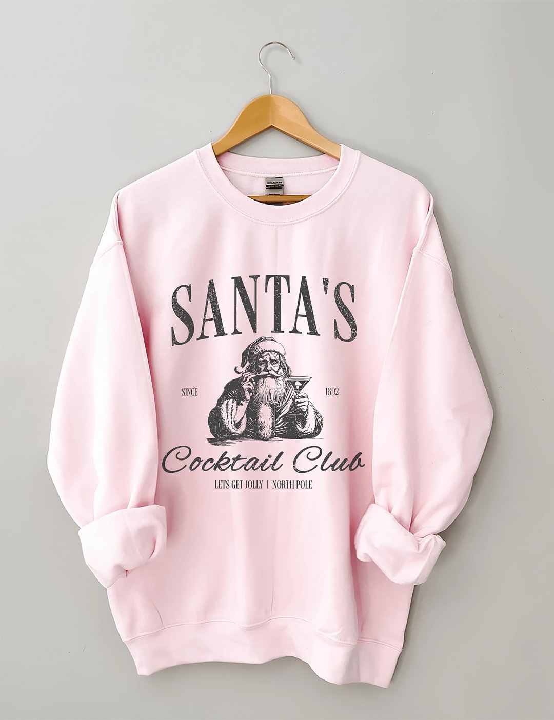 Santas Cocktail Club Christmas Sweatshirt