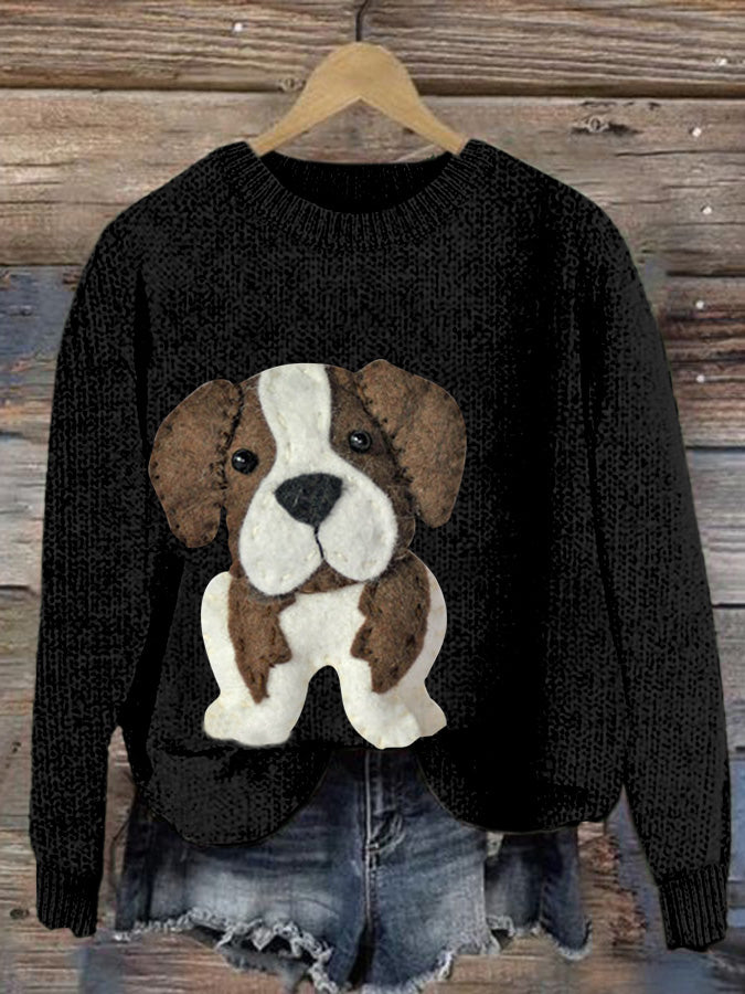 Cute Dog Art Cozy Sweater