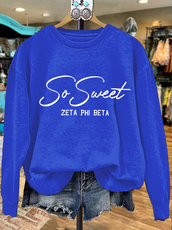 Women's Zeta Phi Beta Print Long Sleeve Sweatshirt