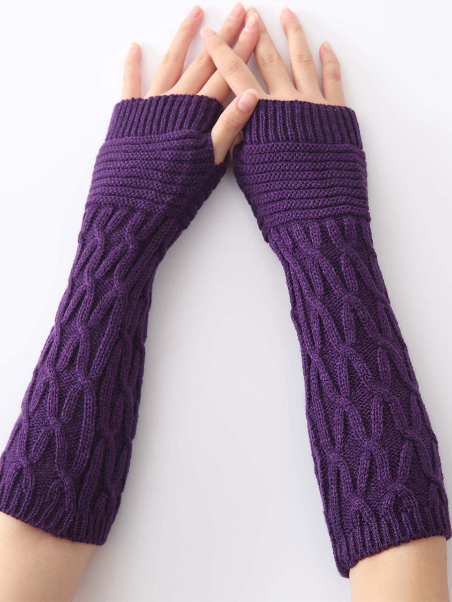 Women's Fashion Knitted Fingerless Sleeve Set