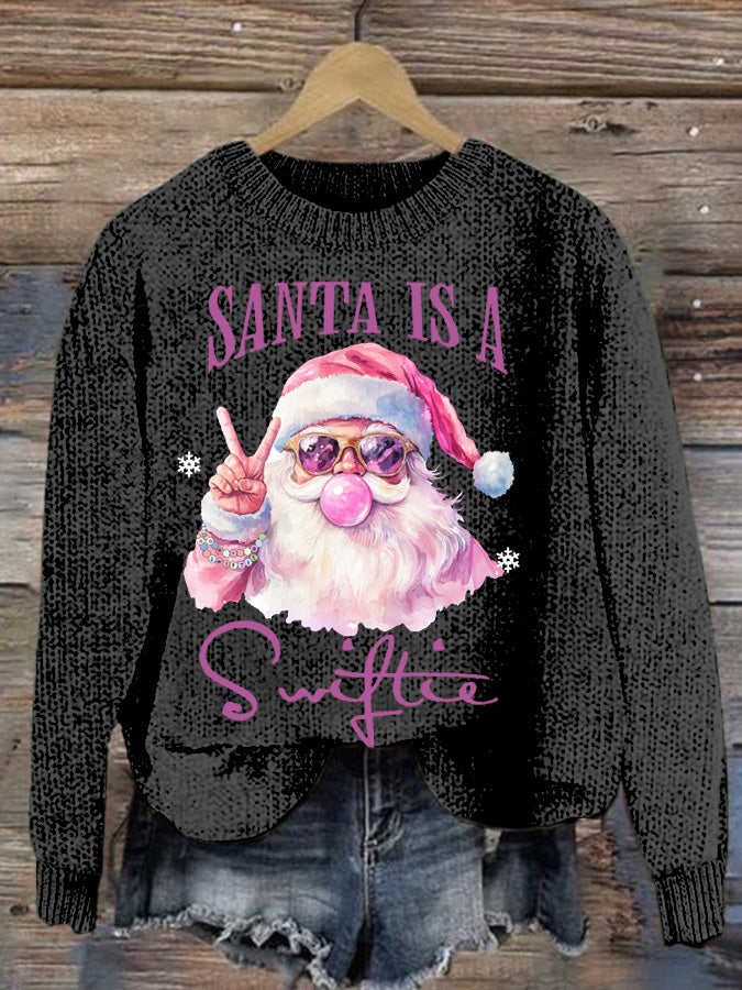 Santa Is A Swiftie Weihnachtspullover für Damen