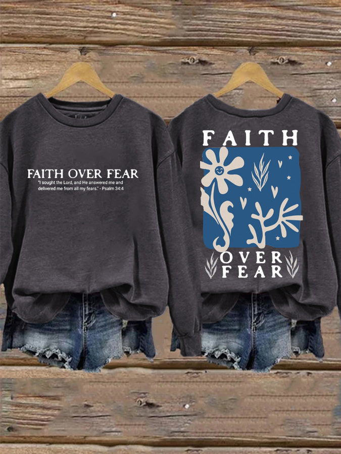 Women's Faith Printed Casual Sweatshirt