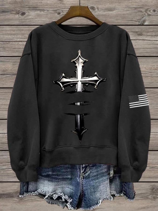 Women's Faith Printed Long Sleeve Sweatshirt