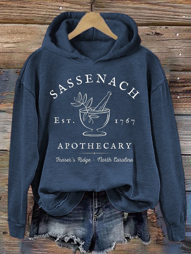 Historical Tv Show Inspired Print Vintage Hooded Sweatshirt