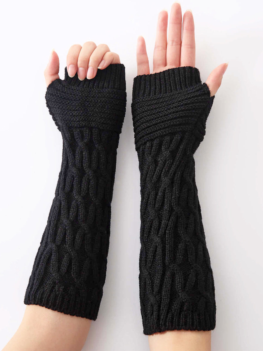 Women's Fashion Knitted Fingerless Sleeve Set