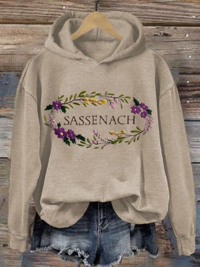 Women's Sassenach Historical Tv Show Inspired Print Casual Hoodie