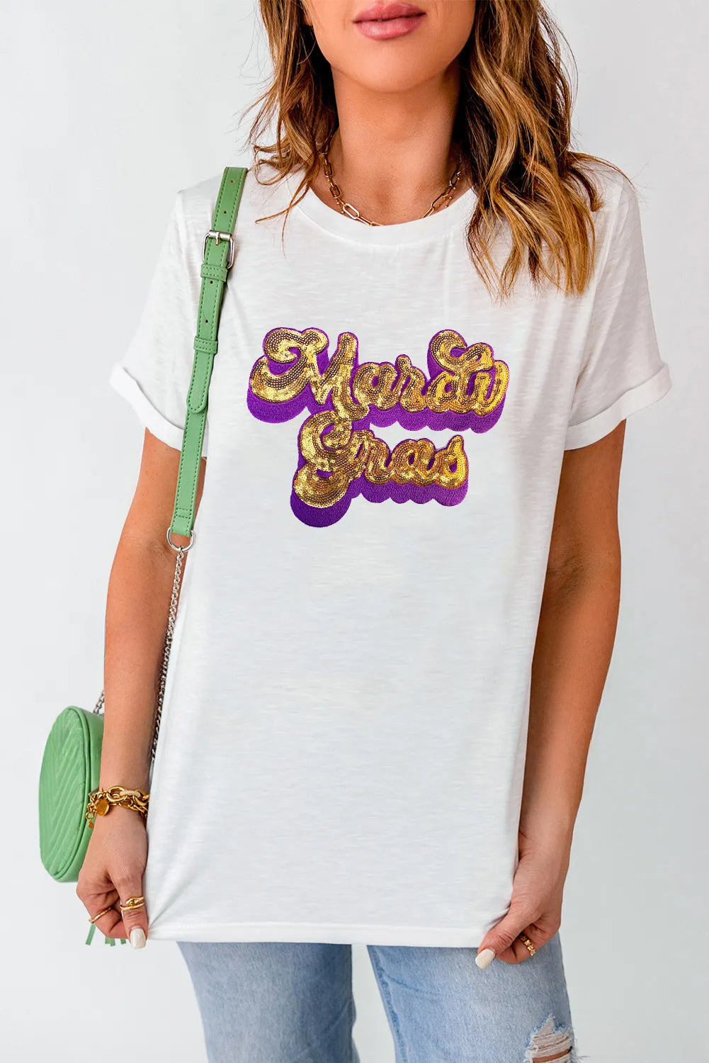 Retro Mardi Gras Crawfish Print T-Shirt