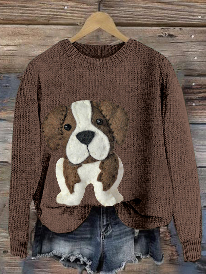 Cute Dog Art Cozy Sweater