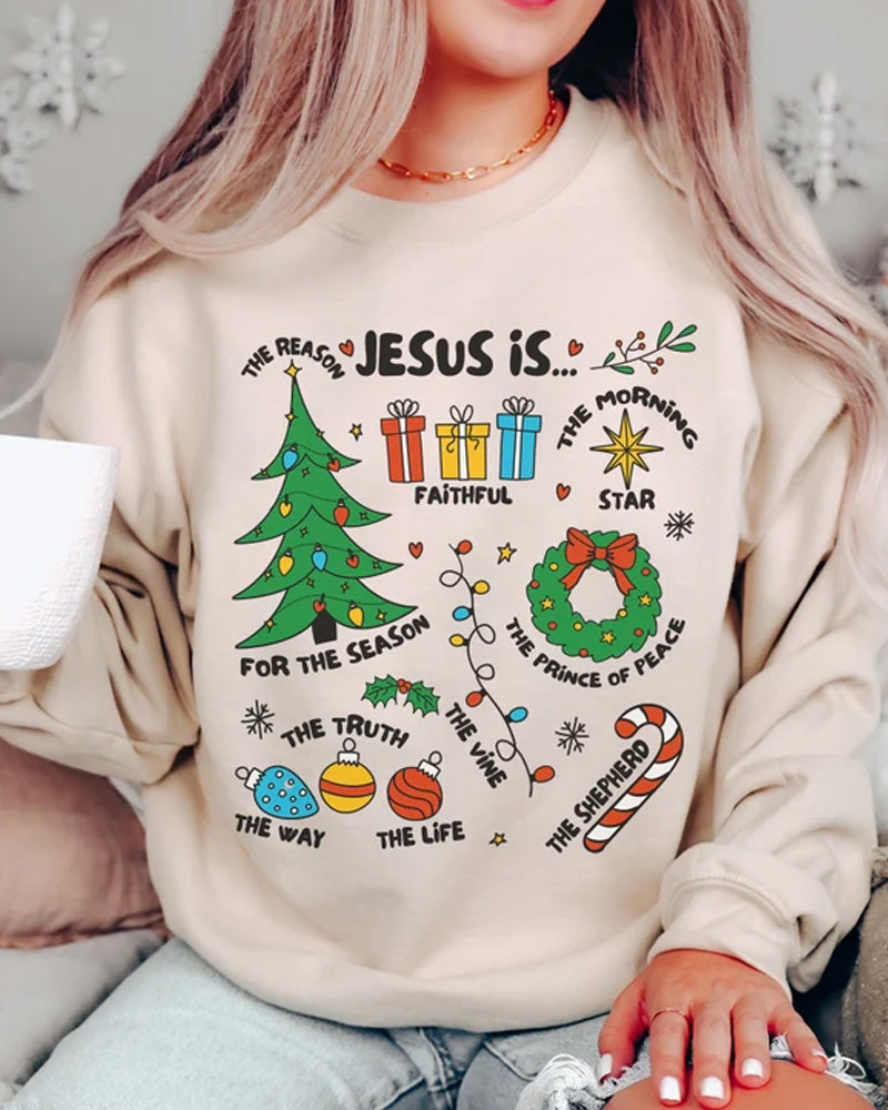 Women's Christmas Style Print Sweatshirt