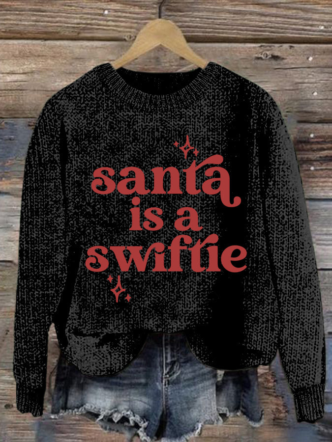 Santa Is A Swiftie Weihnachtspullover für Damen