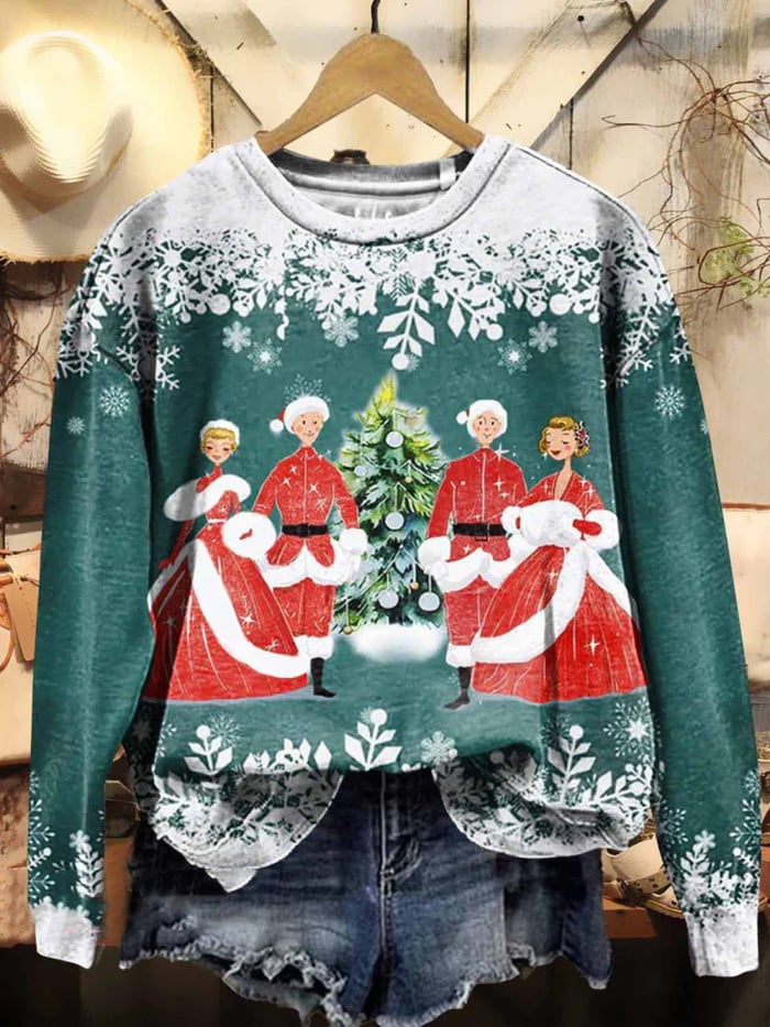 Women's Merry Christmas Print Casual Sweatshirt