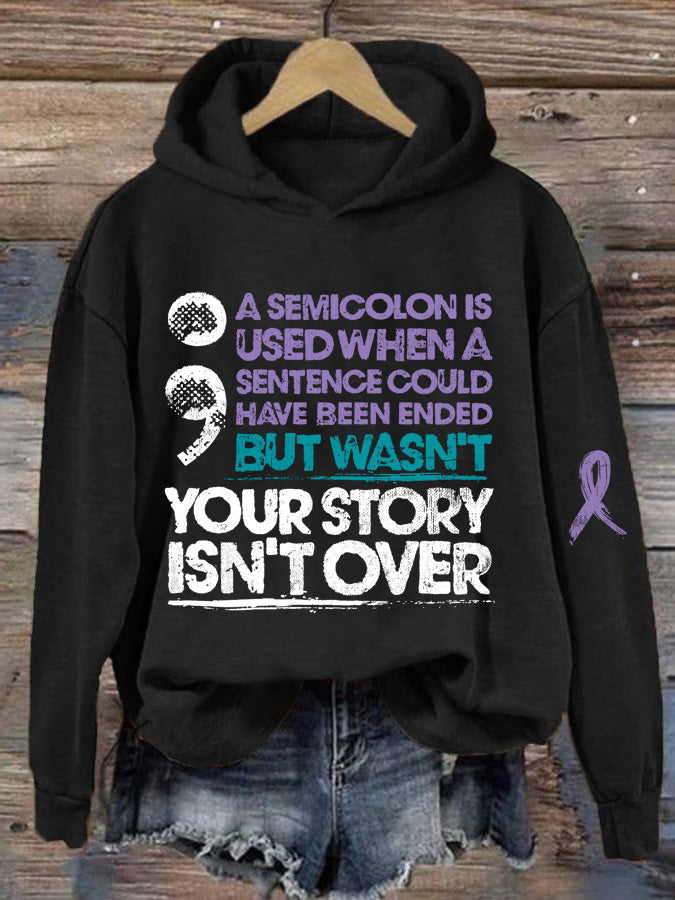 Women's Print Long Sleeve Hoodie Sweatshirt