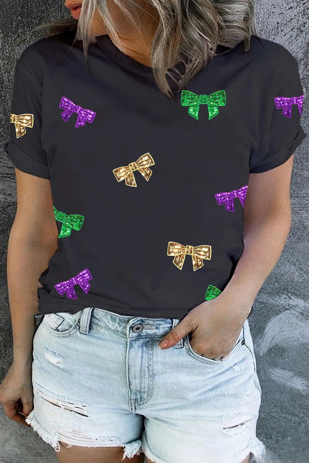 Retro Mardi Gras Crawfish Print T-Shirt