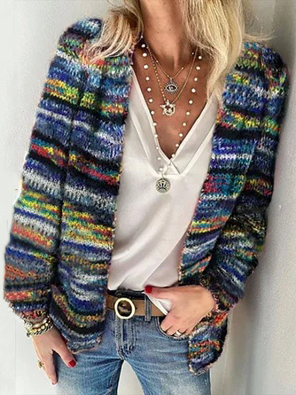 Casual Loose Colorful Sweater Cardigan