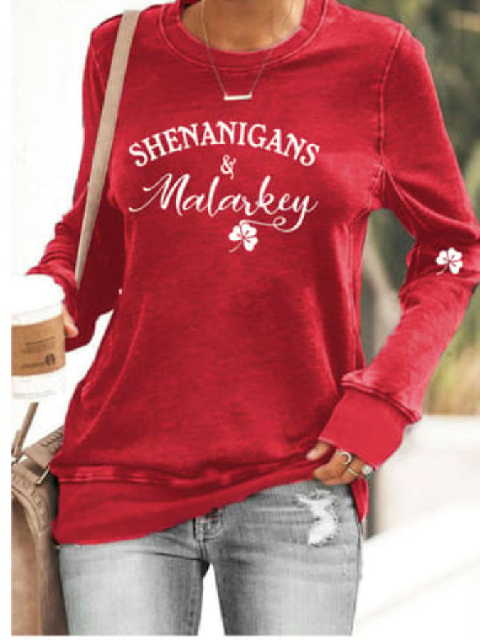 Women's Shenanigans And Malarkey Printed Sweatshirt