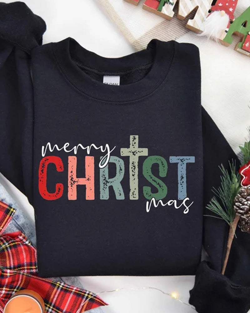 Women's Christmas Style Print Sweatshirt