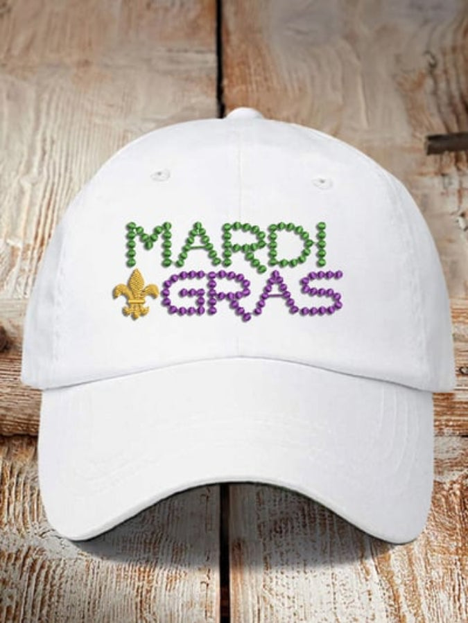 Mardi Gras Printed Baseball Cap