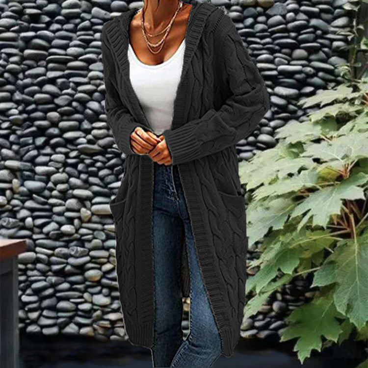 Women's Solid  Long Sleeve Cardigan