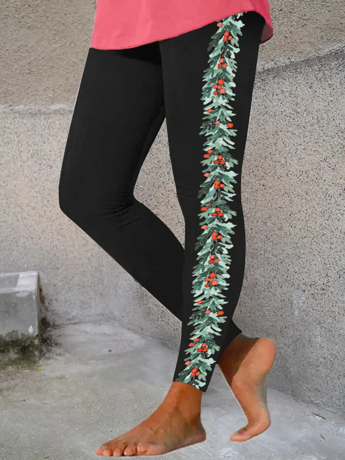 Women's Christmas Style Print Skinny Leggings