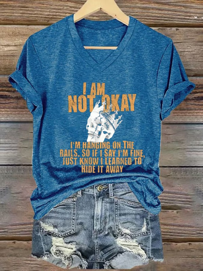 Women's Country Music I Am Not Okay Print T-Shirt