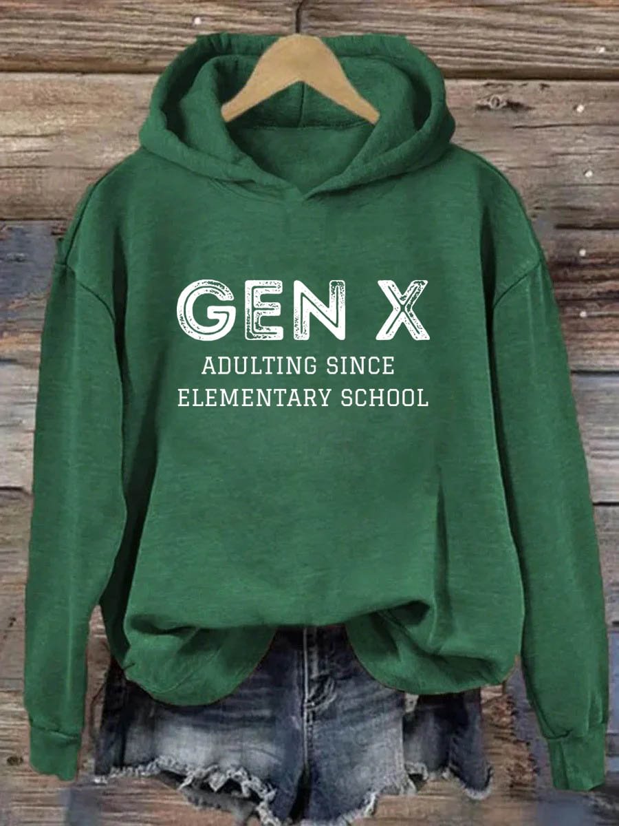 Gen X Erwachsen seit der Grundschule Hoodie