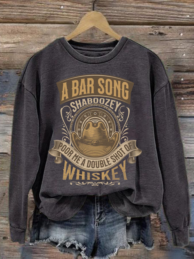 Women's A Bar Song Country Music Print Sweatshirt