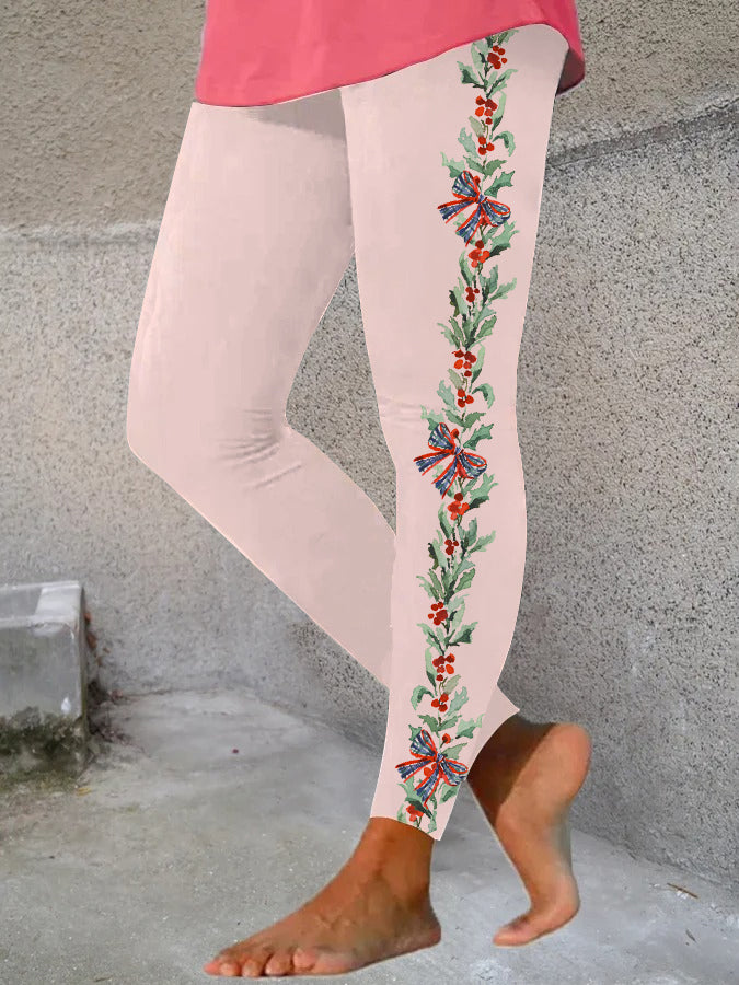 Women's Christmas Style Print Skinny Leggings