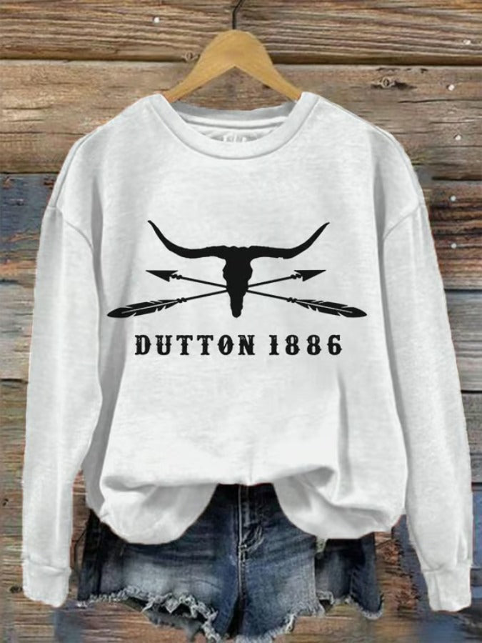 Women's Dutton 1886 Print Crew Neck Sweatshirt