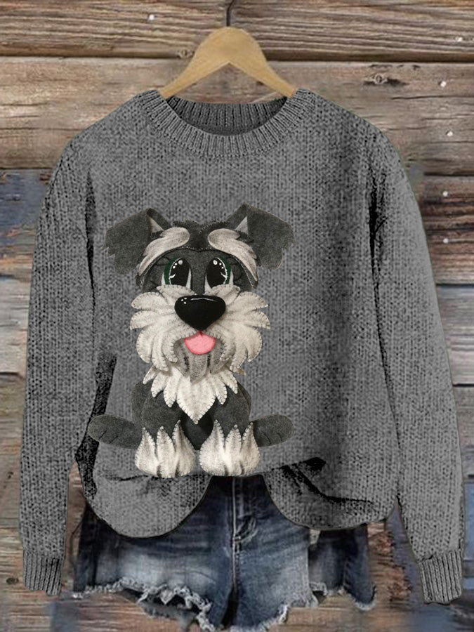 Cute Dog Art Cozy Sweater