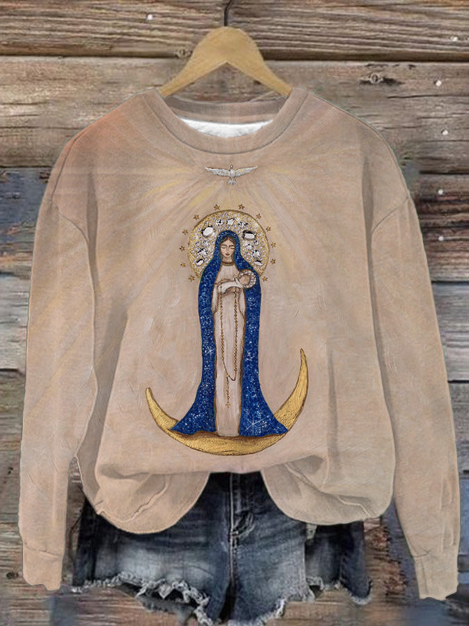 Women's Our Lady of Guadalupe Print Sweatshirt