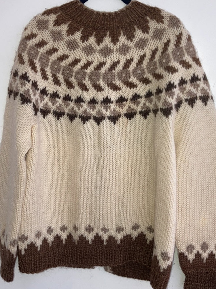 Vintage Nordic Wool Fair Isle Med Cardigan