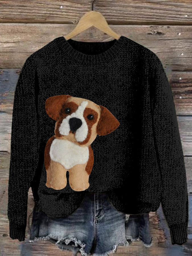 Cute Dog Art Cozy Sweater