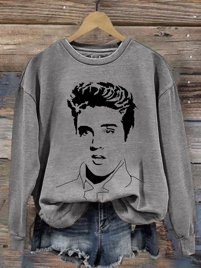 Women's Vintage Music Crew Neck Sweatshirt