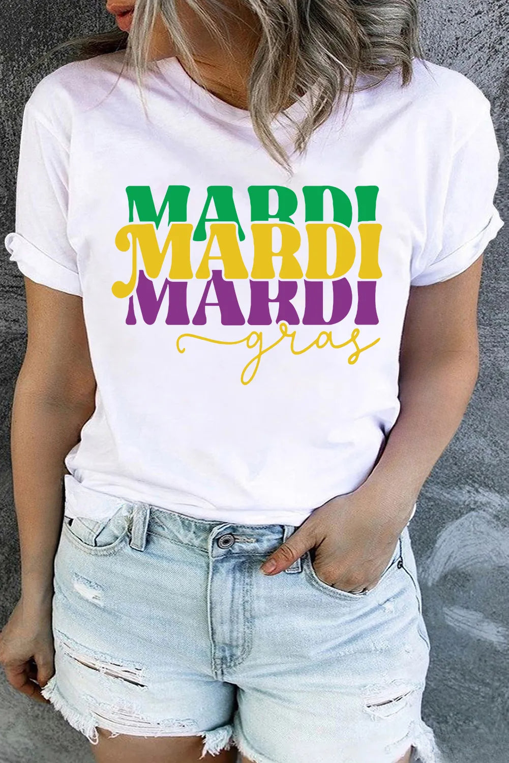 Retro Mardi Gras Crawfish Print T-Shirt