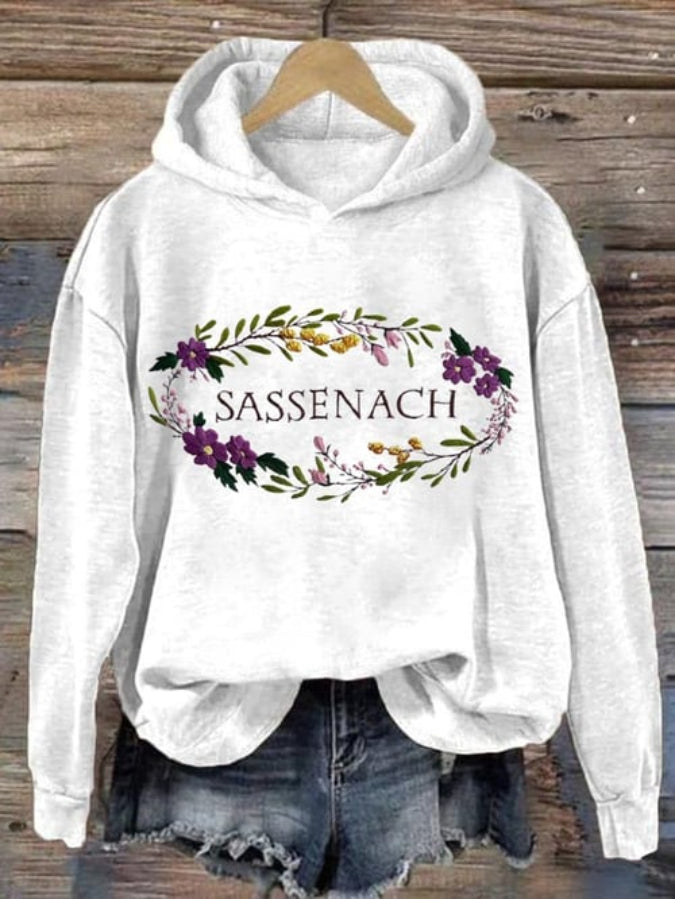 Women's Sassenach Historical Tv Show Inspired Print Casual Hoodie