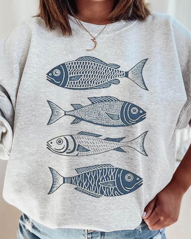 Women's Animals Style Print Sweatshirt