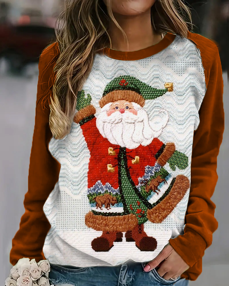 Women's Christmas Style Print Casual Sweatshirt