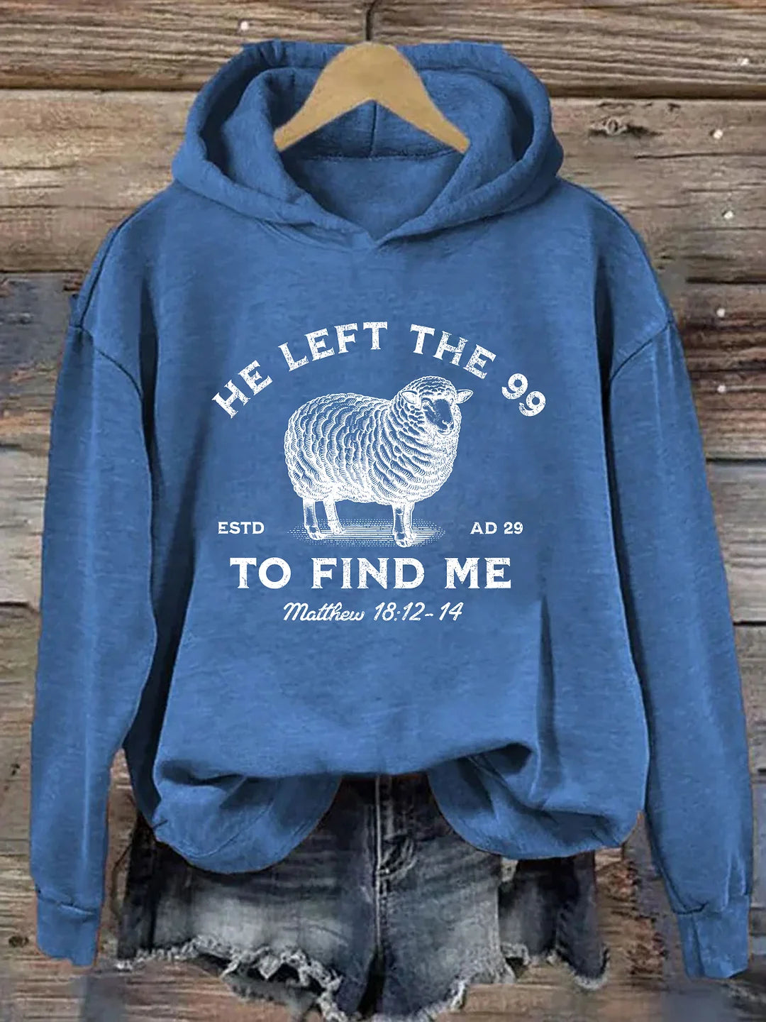 Women's He Left The 99 To Find Me Printed Casual Hoodie