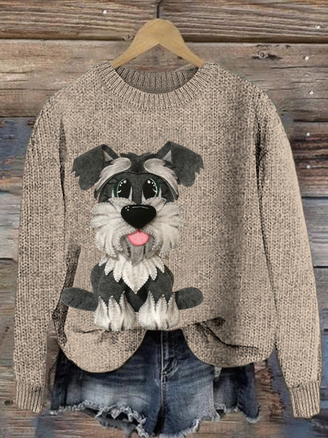 Cute Dog Art Cozy Sweater