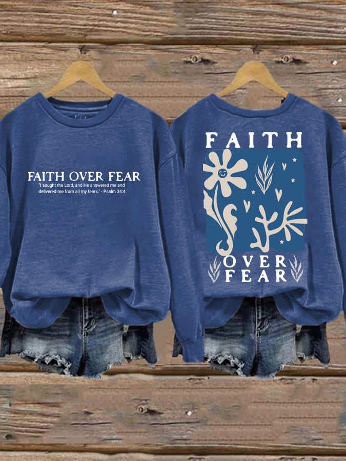 Women's Faith Printed Casual Sweatshirt