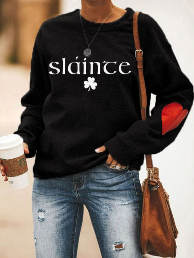 Women's Slainte St. Patrick's Day Print Sweatshirt