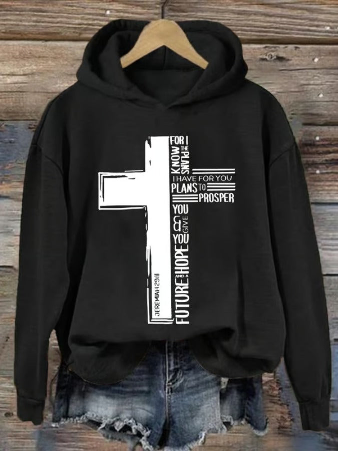 Retro For I Know The Plans I Have For You Jeremiah 29:11 Print Hoodie