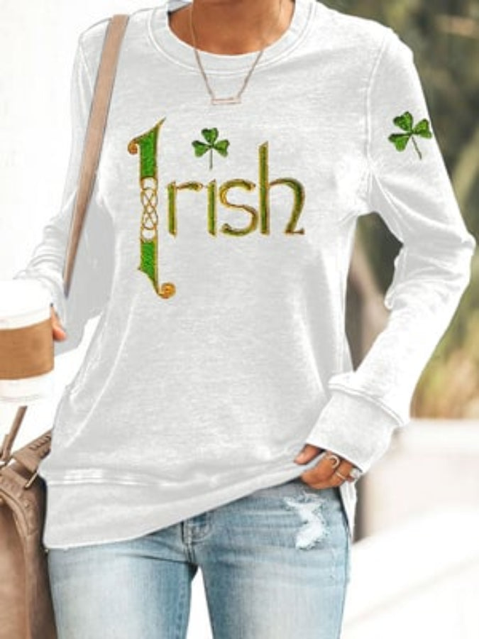 Women's St. Patrick's Day Irish Shamrock Sweatshirt