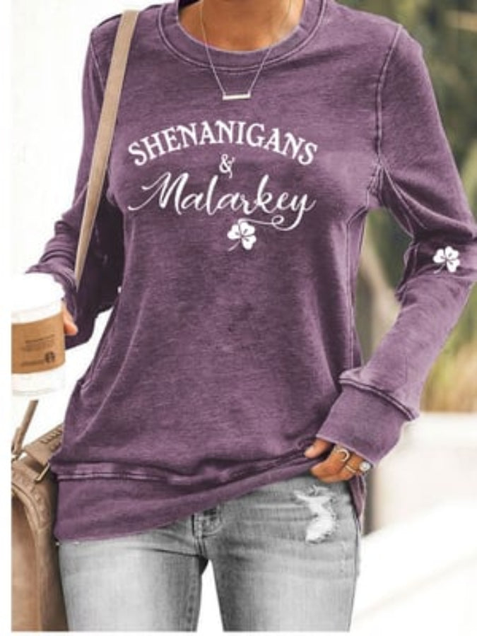 Women's Shenanigans And Malarkey Printed Sweatshirt