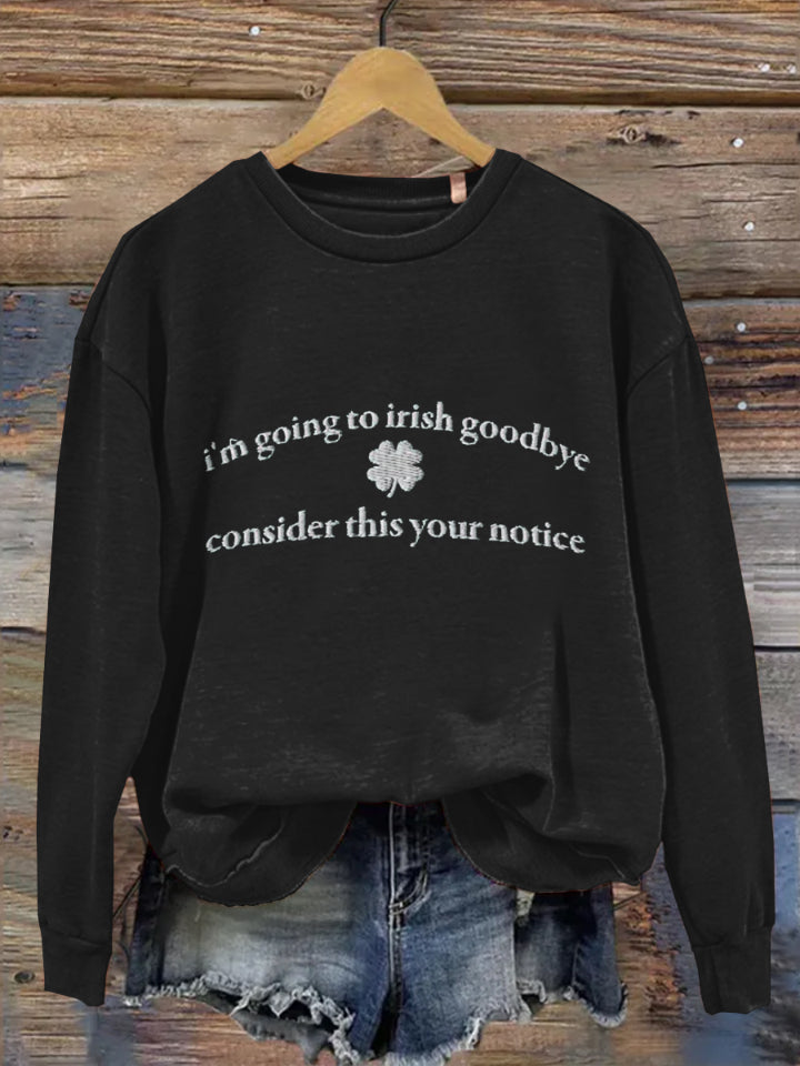 St. Patrick's Day Printed Casual Sweatshirt