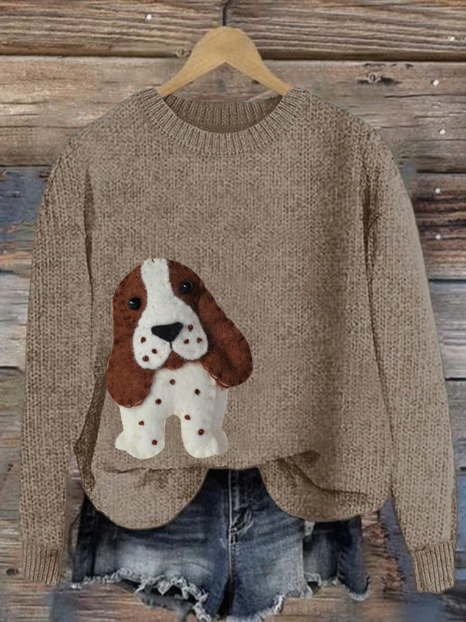 Cute Dog Art Cozy Sweater